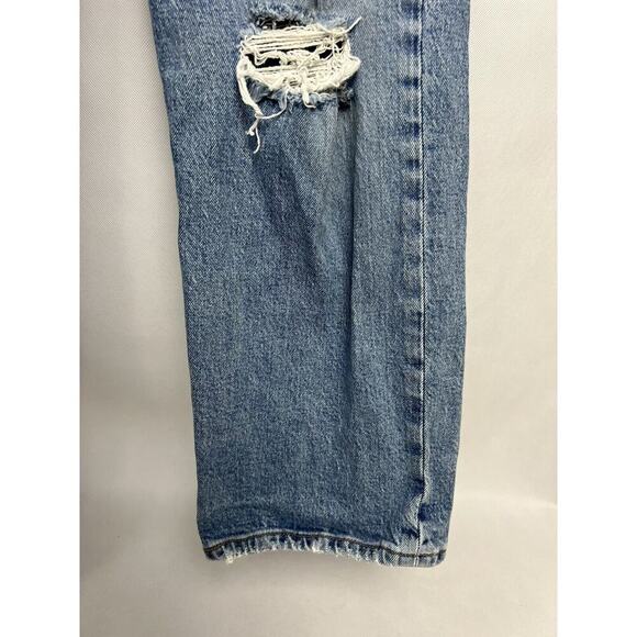 LEVI'S PREMIUM BIG E RIBCAGE Straight Button Fly Jeans Blue Denim Size 28 (611) - Picture 3 of 10